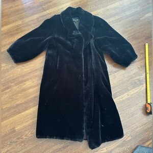 Vintage Black Fluffy Coat
